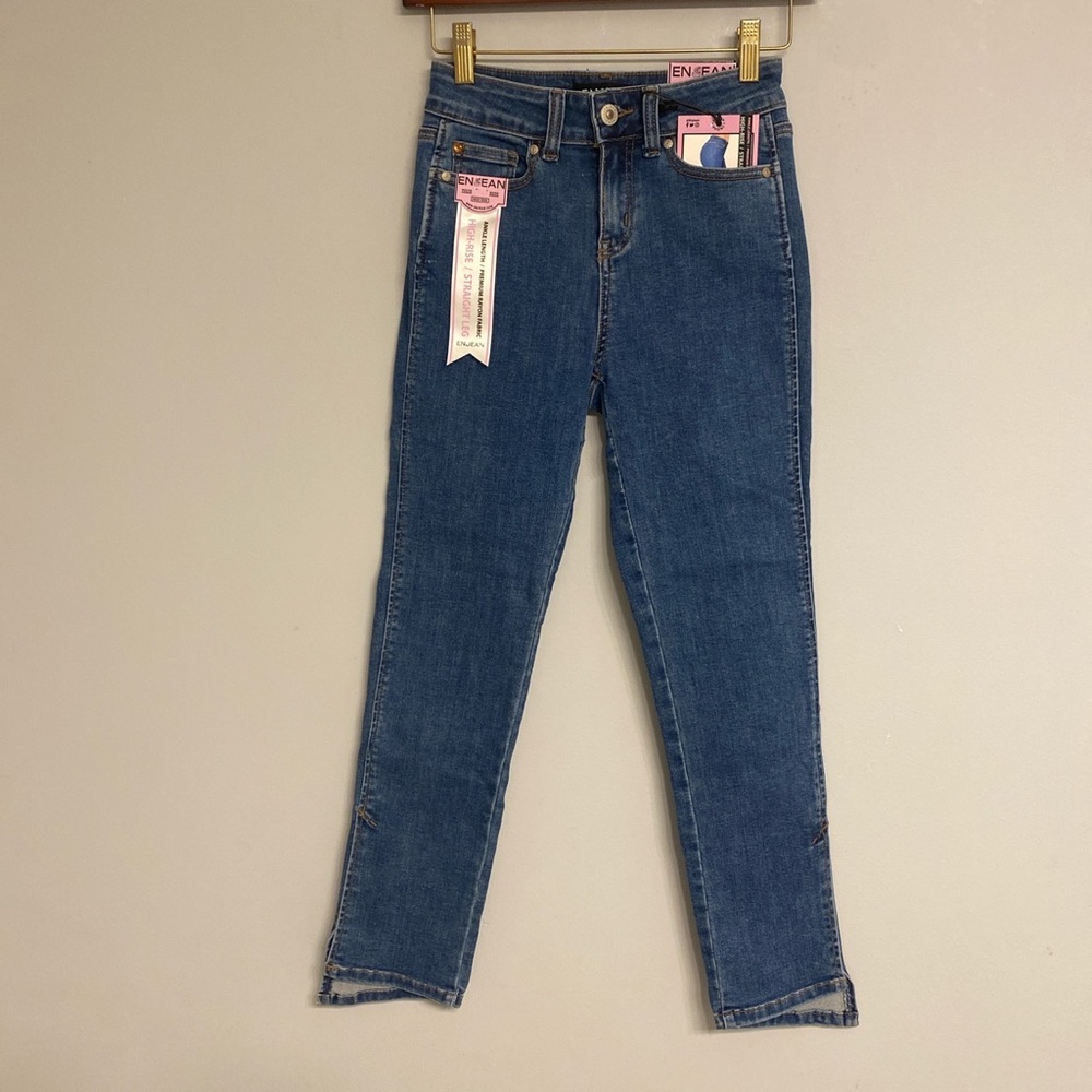 EnJean High Rise Straight Leg Jeans